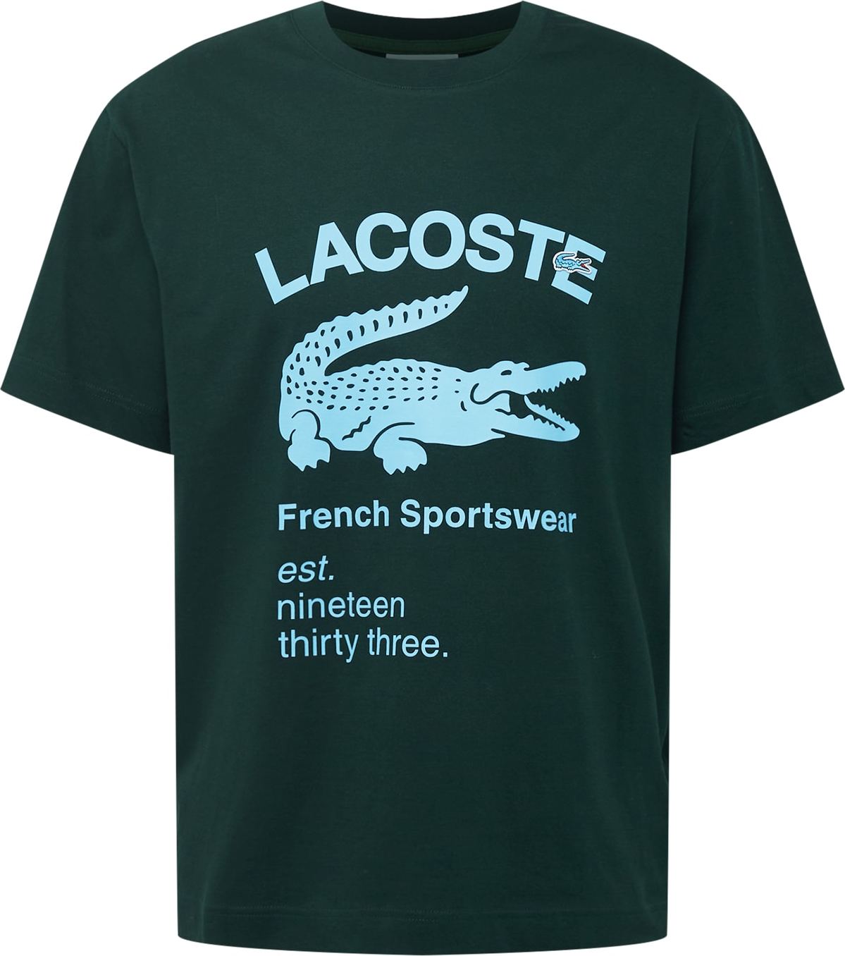 LACOSTE Tričko nebeská modř / jedle