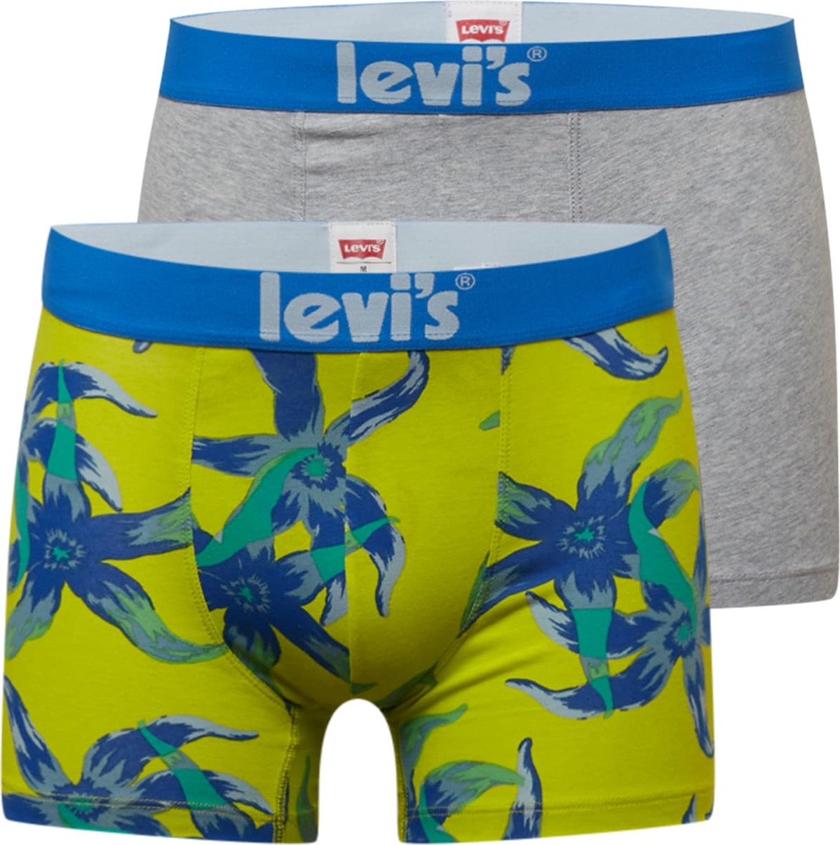 LEVI'S Boxerky modrá / světle šedá / šedý melír / rákos / nefritová