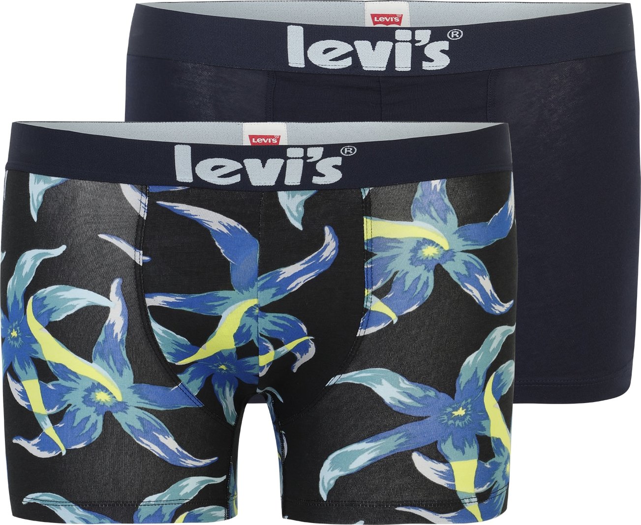 LEVI'S Boxerky námořnická modř / nebeská modř / žlutá / bílá