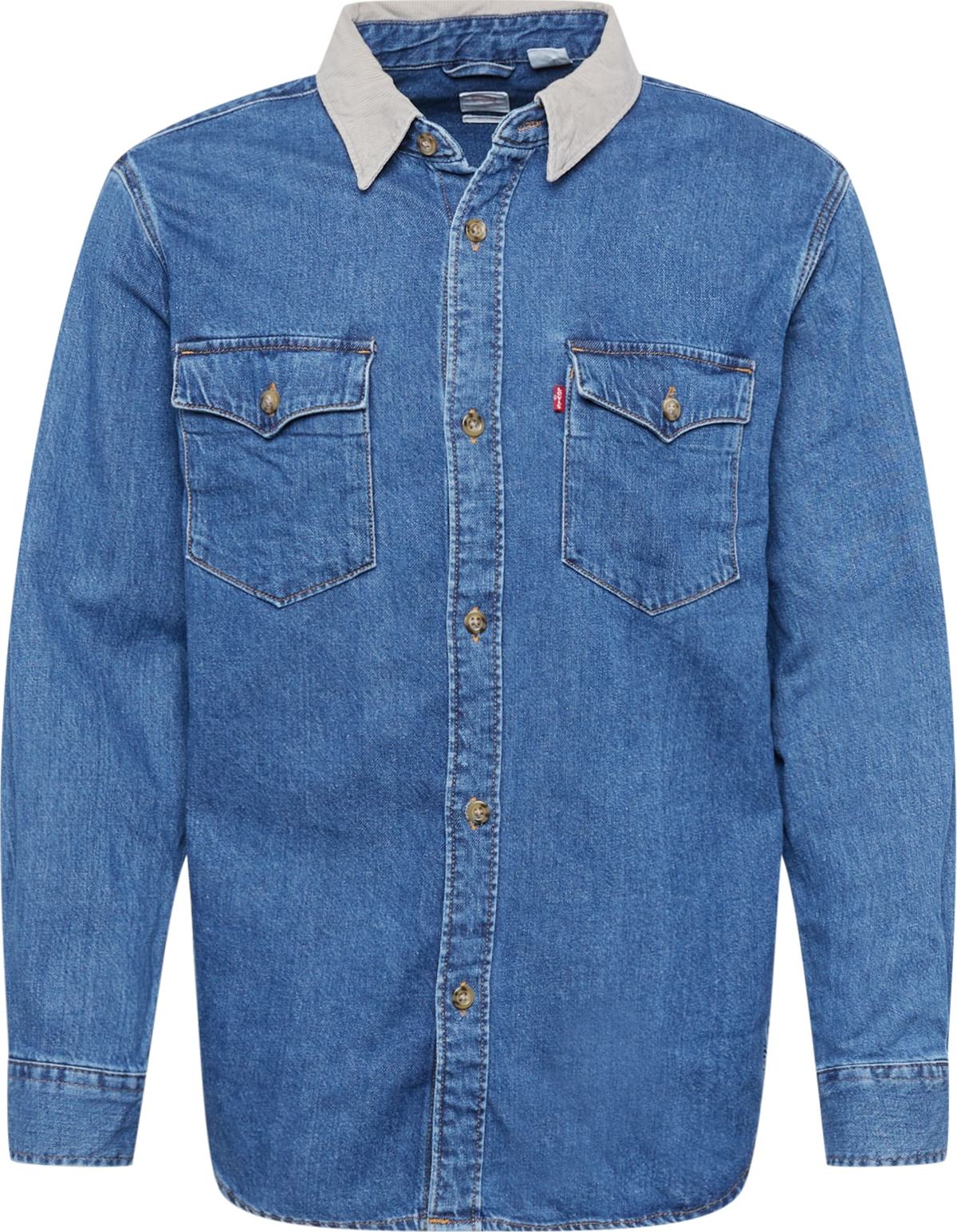 LEVI'S Košile 'RELAXED FIT WESTERN MED INDIGO - FLAT FINISH' modrá džínovina