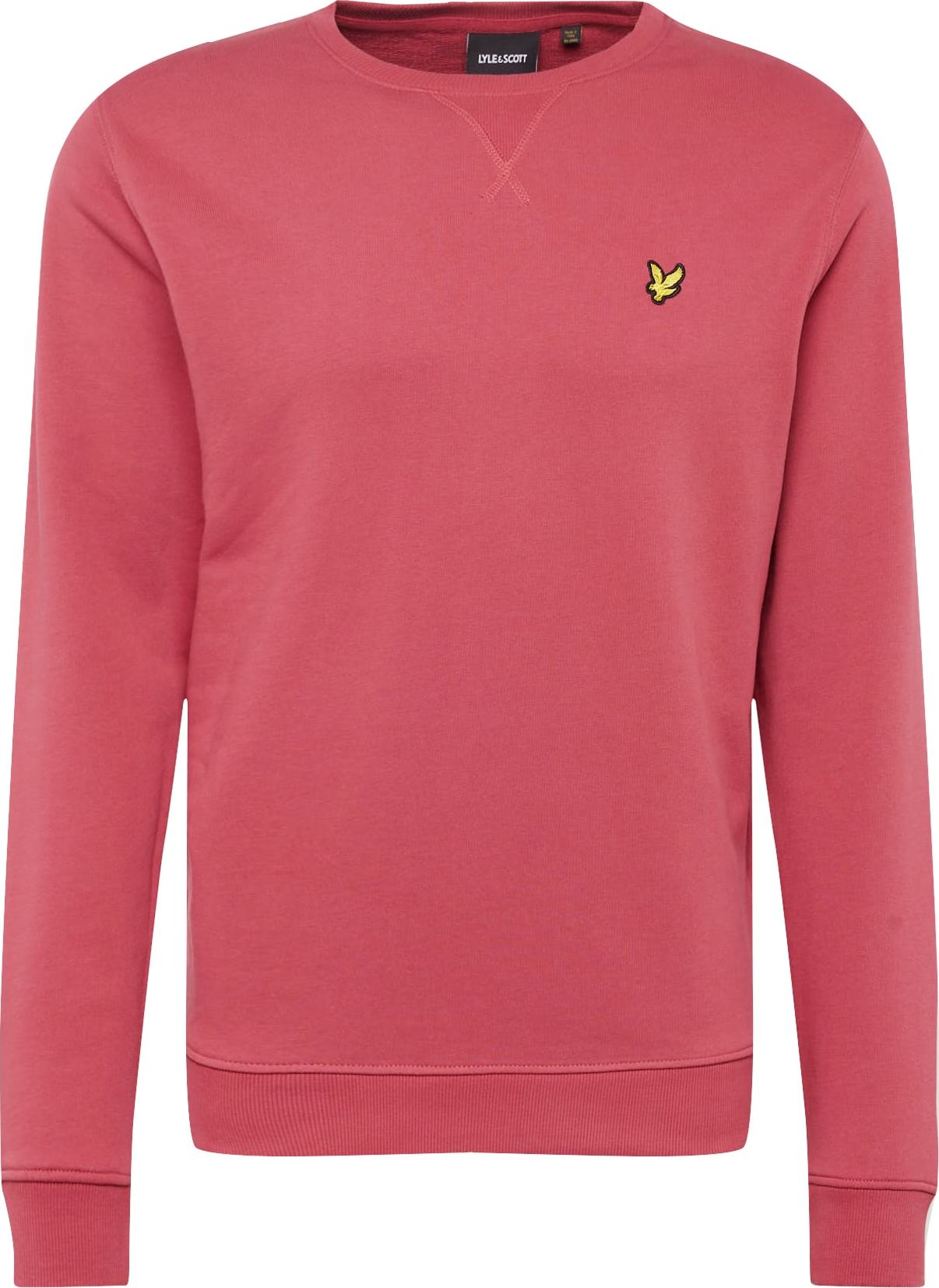 Lyle & Scott Mikina limone / růže / černá