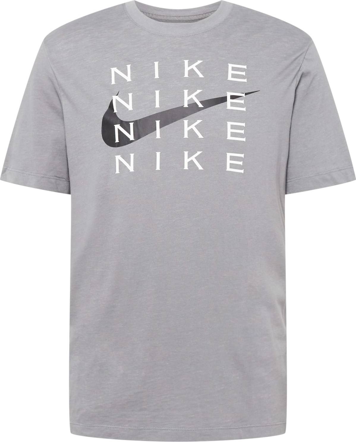 NIKE Funkční tričko tmavě šedá / černá / bílá