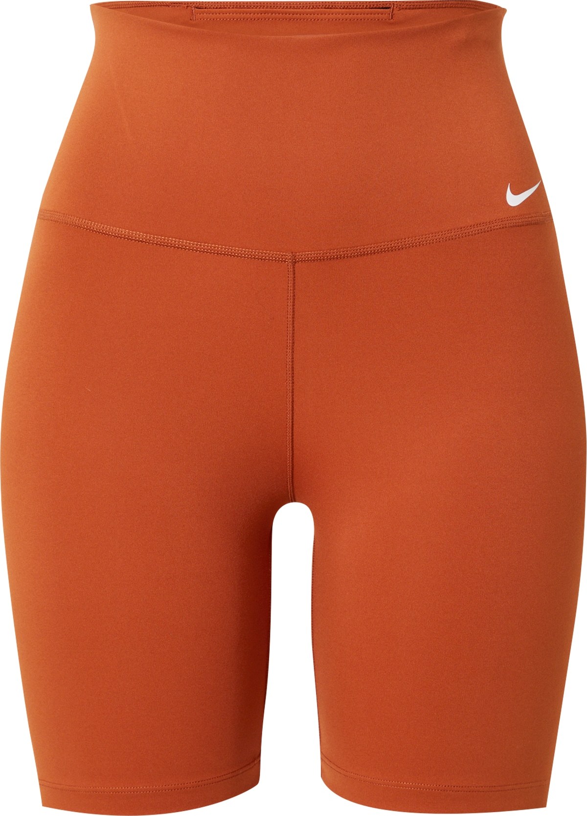 NIKE Sportovní kalhoty tmavě oranžová / bílá