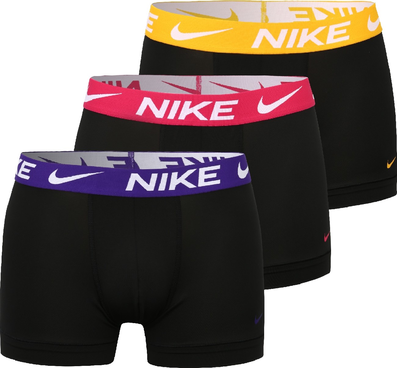 NIKE Sportovní spodní prádlo žlutá / tmavě fialová / pink / černá