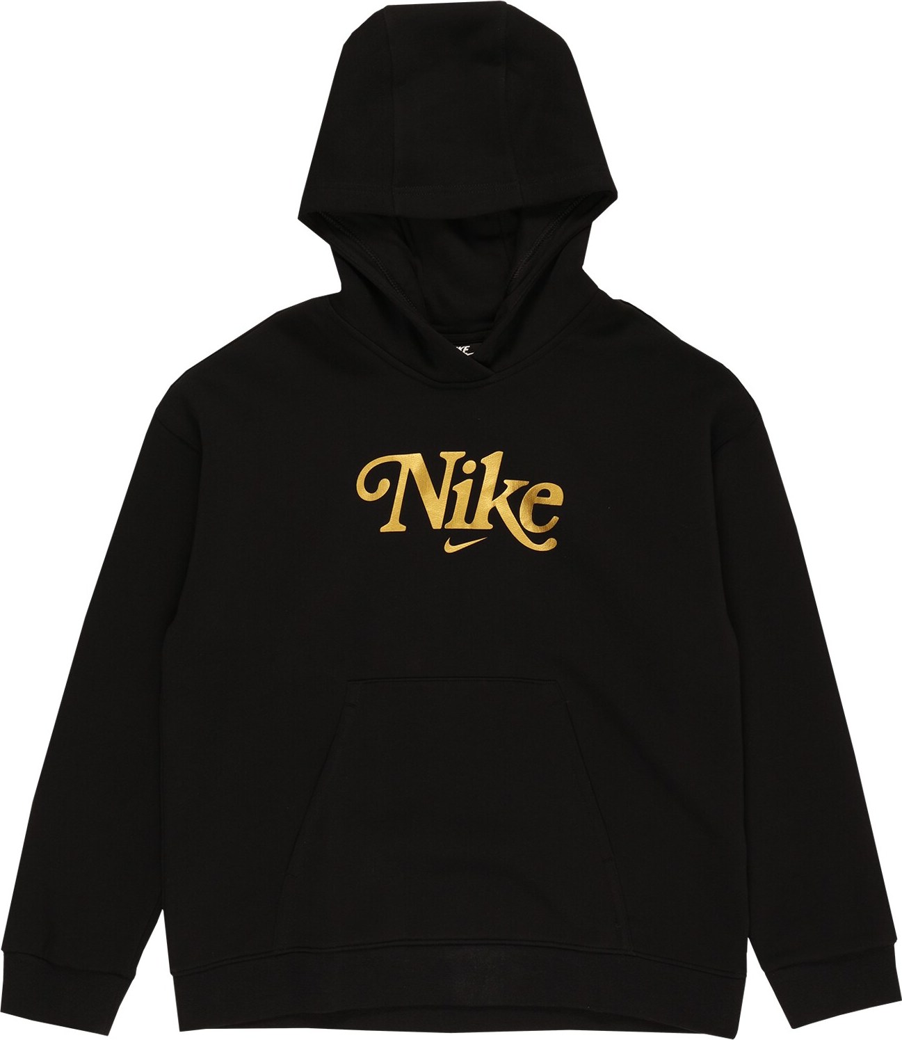 Nike Sportswear Mikina 'Club' zlatě žlutá / černá