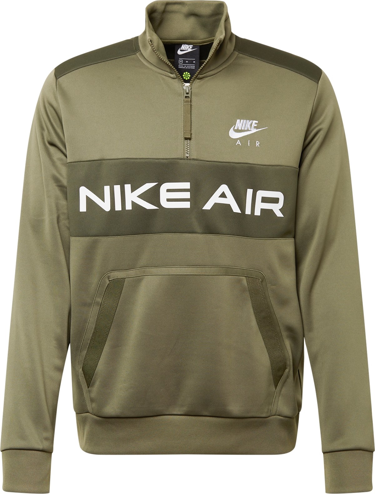 Nike Sportswear Mikina khaki / olivová / bílá