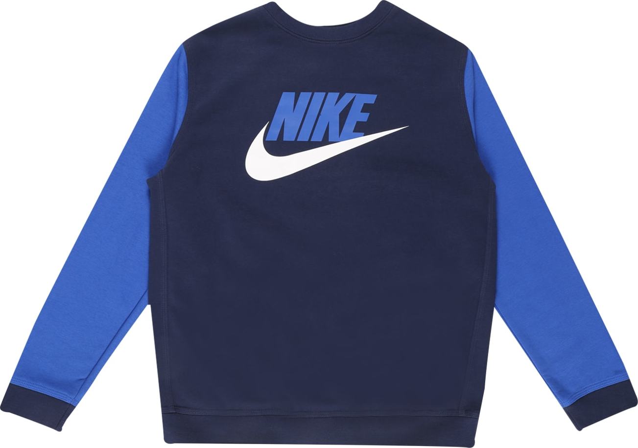 Nike Sportswear Mikina námořnická modř / královská modrá / bílá