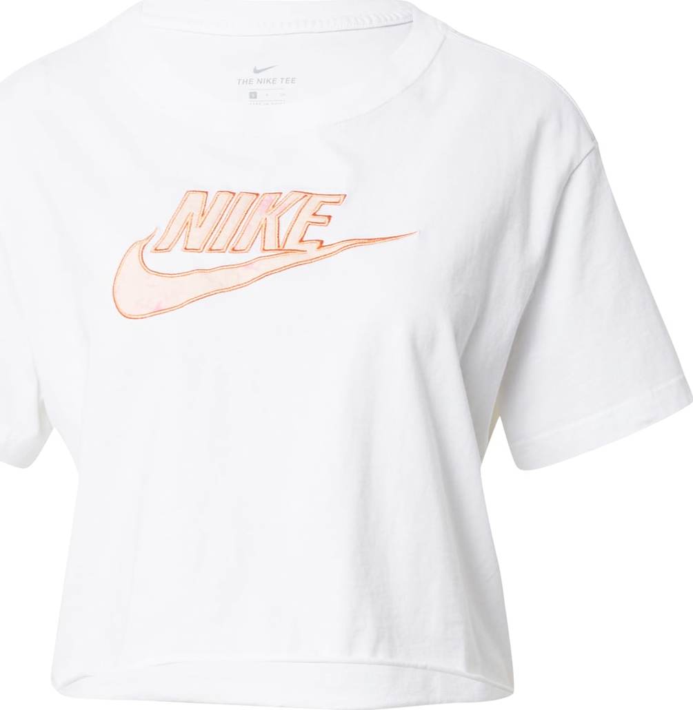 Nike Sportswear Tričko broskvová / bílá