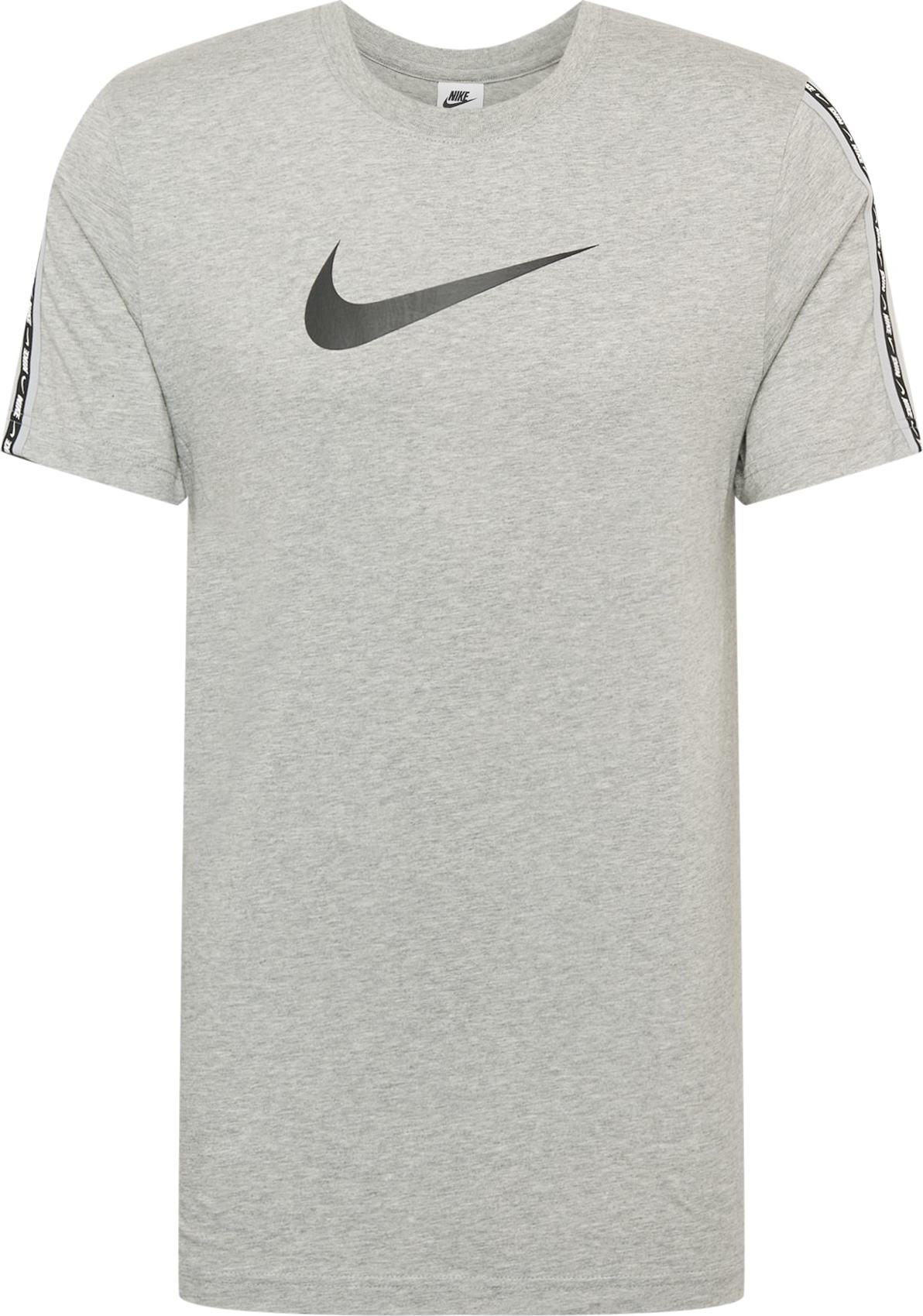 Nike Sportswear Tričko šedý melír / černá