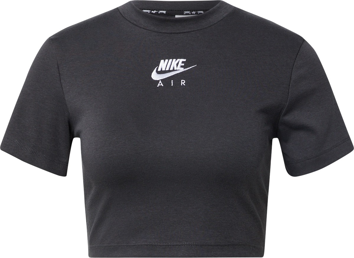 Nike Sportswear Tričko tmavě šedá / bílá