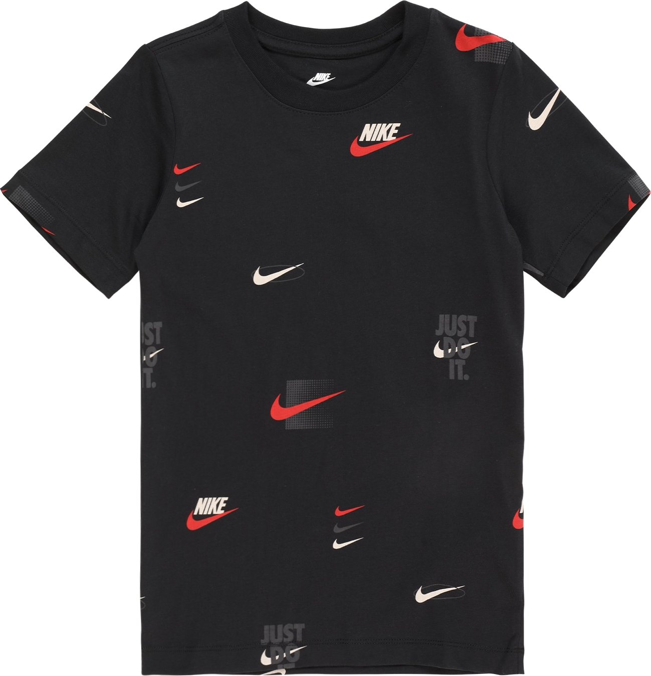 Nike Sportswear Tričko tmavě šedá / červená / černá / bílá