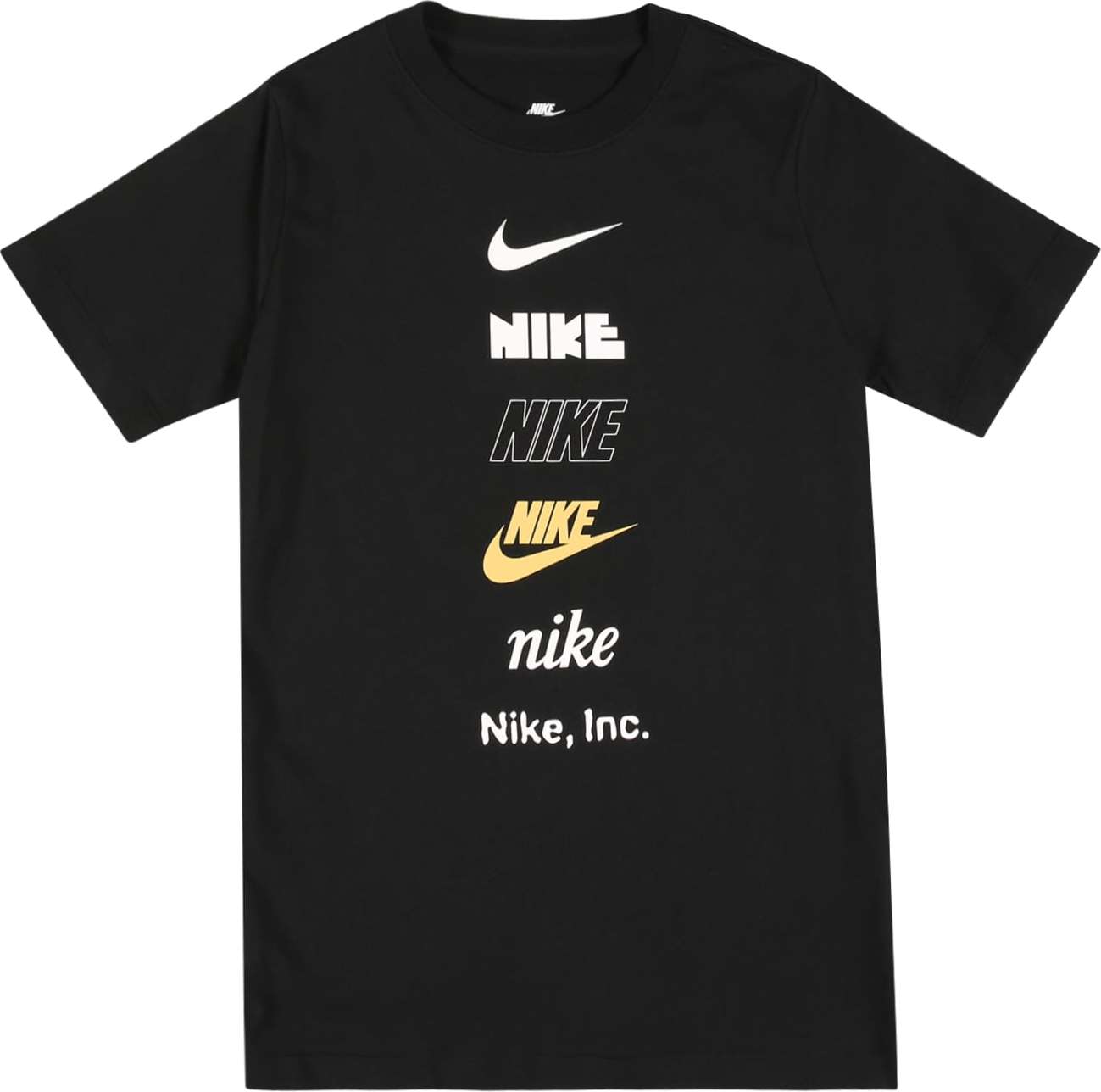 Nike Sportswear Tričko žlutá / černá / bílá