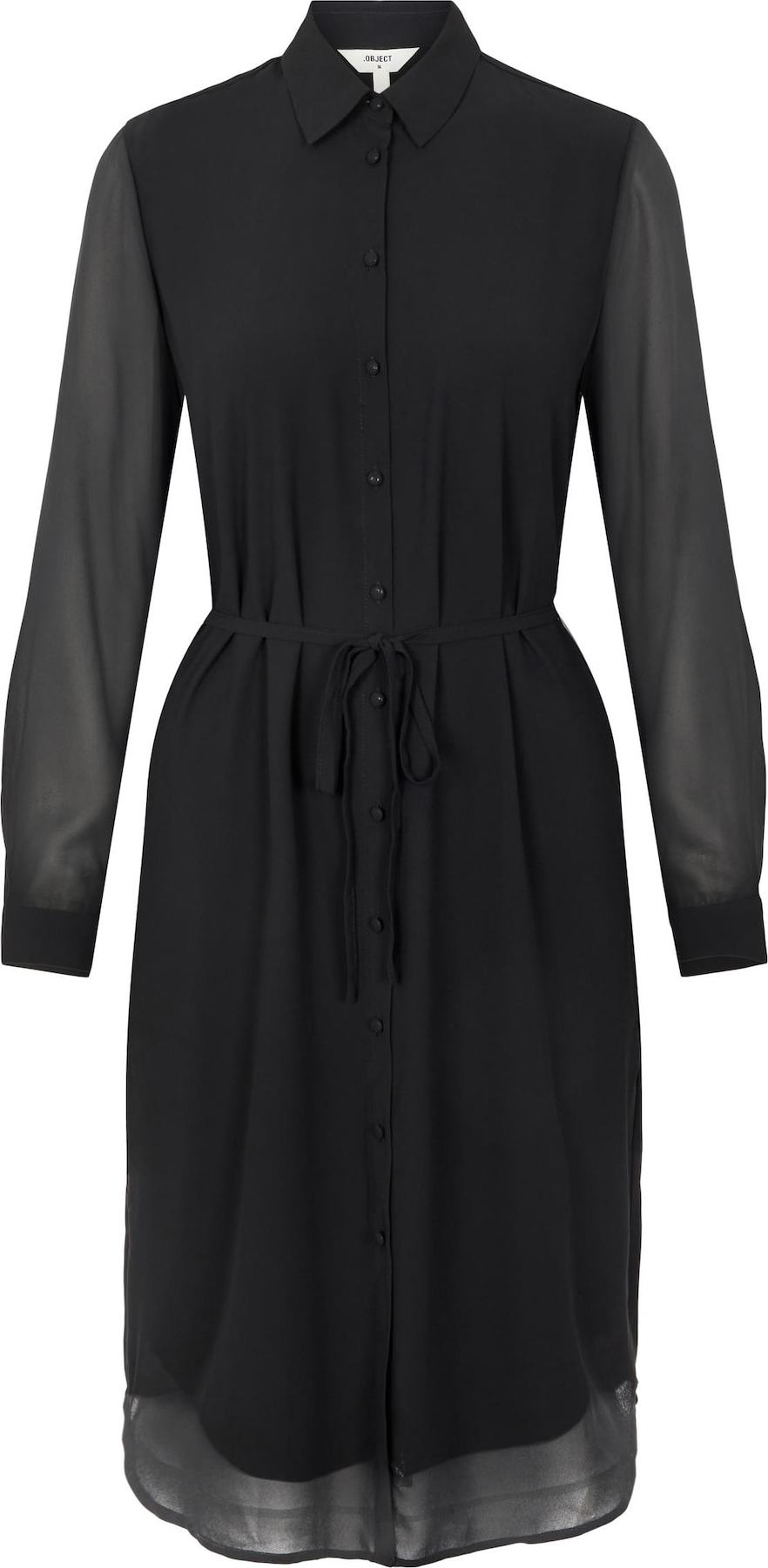 OBJECT Košilové šaty 'Mila Bay' černá