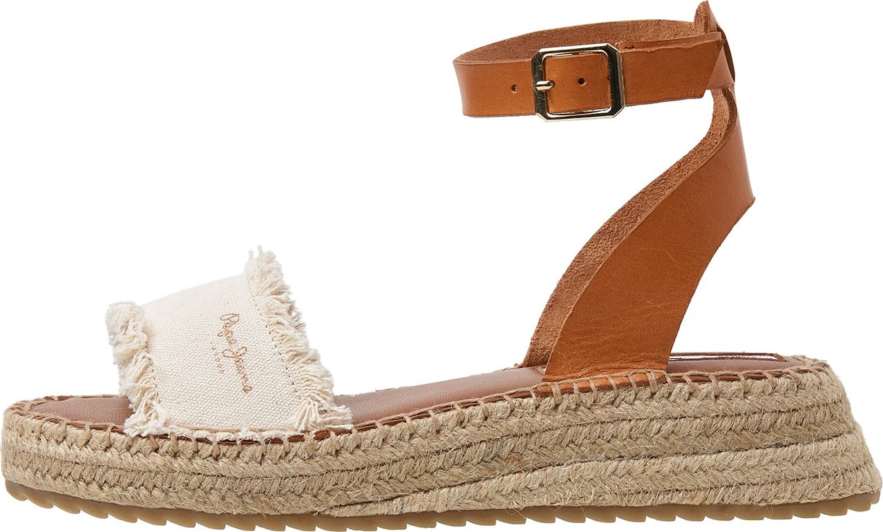 Pepe Jeans Sandály 'KATE' hnědá / offwhite