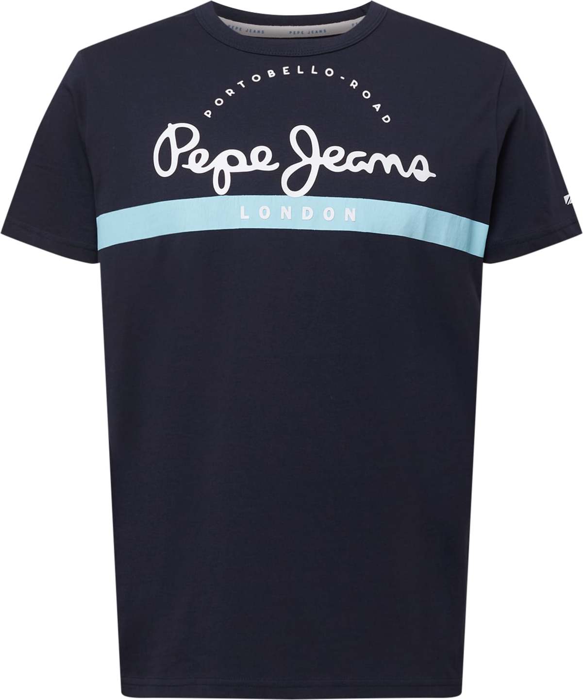 Pepe Jeans Tričko 'ABREL' světlemodrá / tmavě modrá / bílá