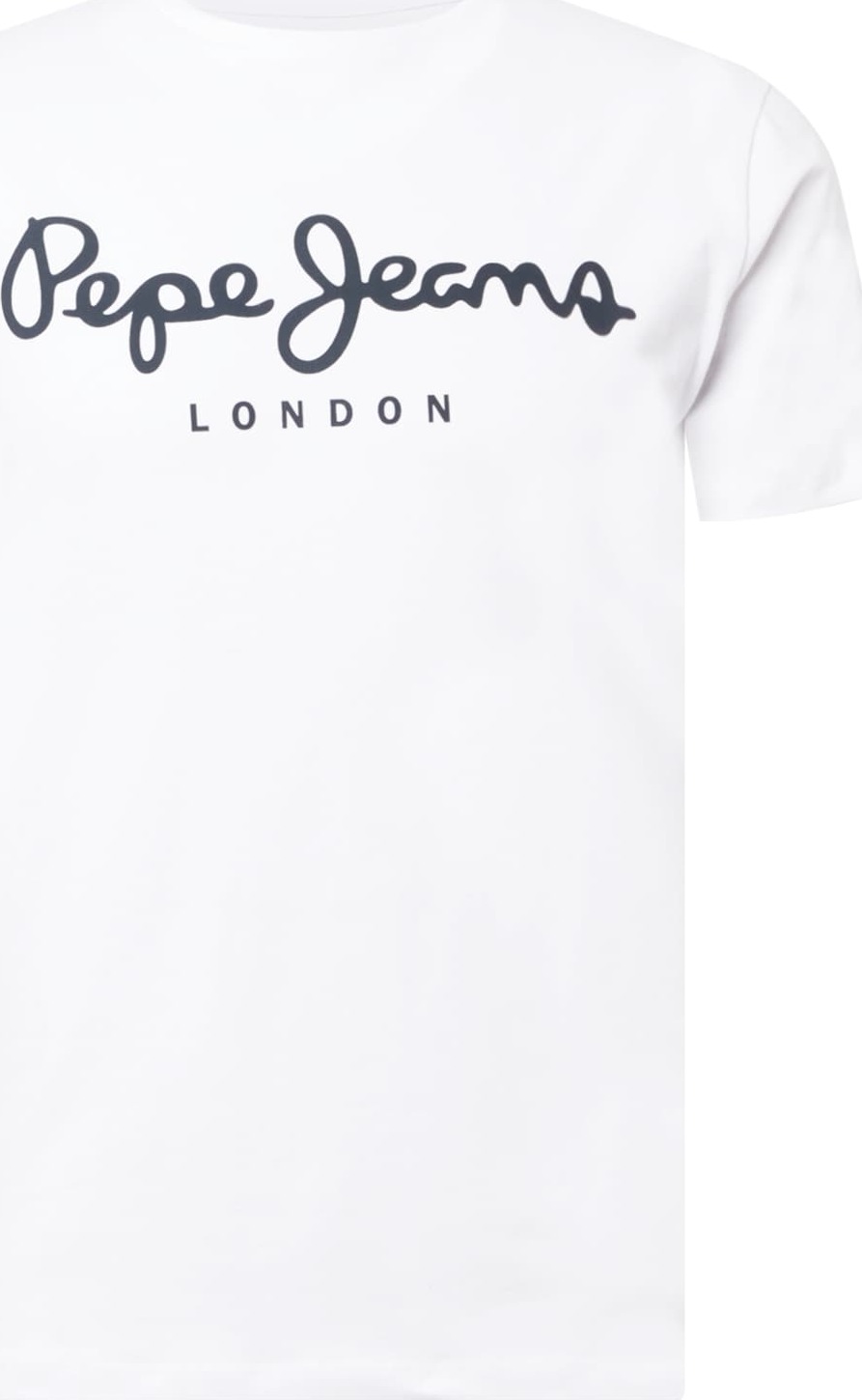 Pepe Jeans Tričko tmavě modrá / bílá