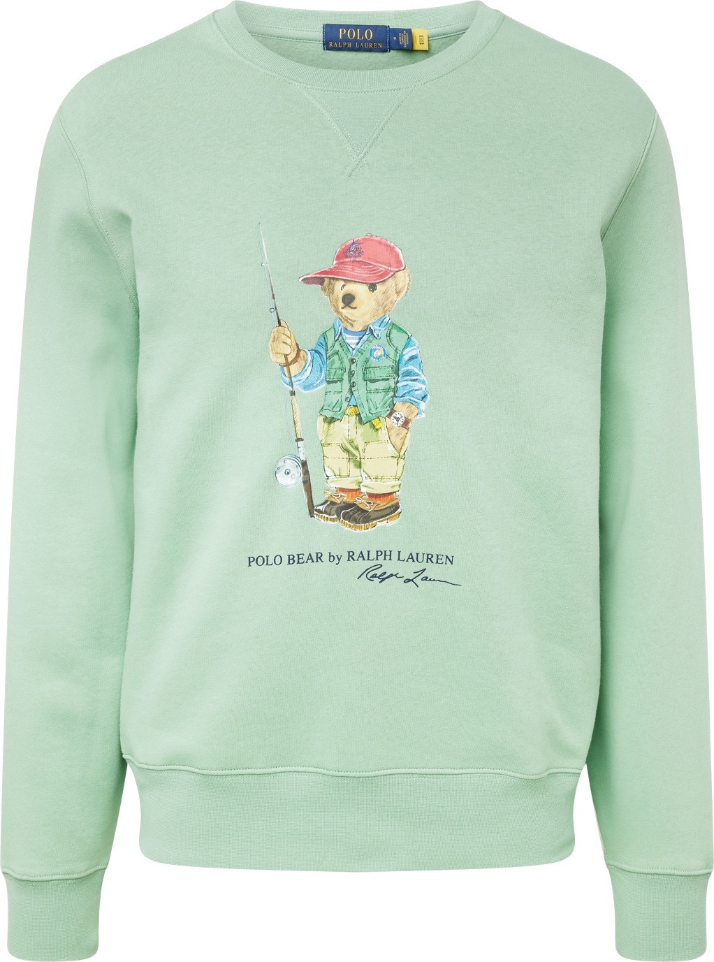 Polo Ralph Lauren Mikina světlemodrá / světle hnědá / pastelově zelená / červená