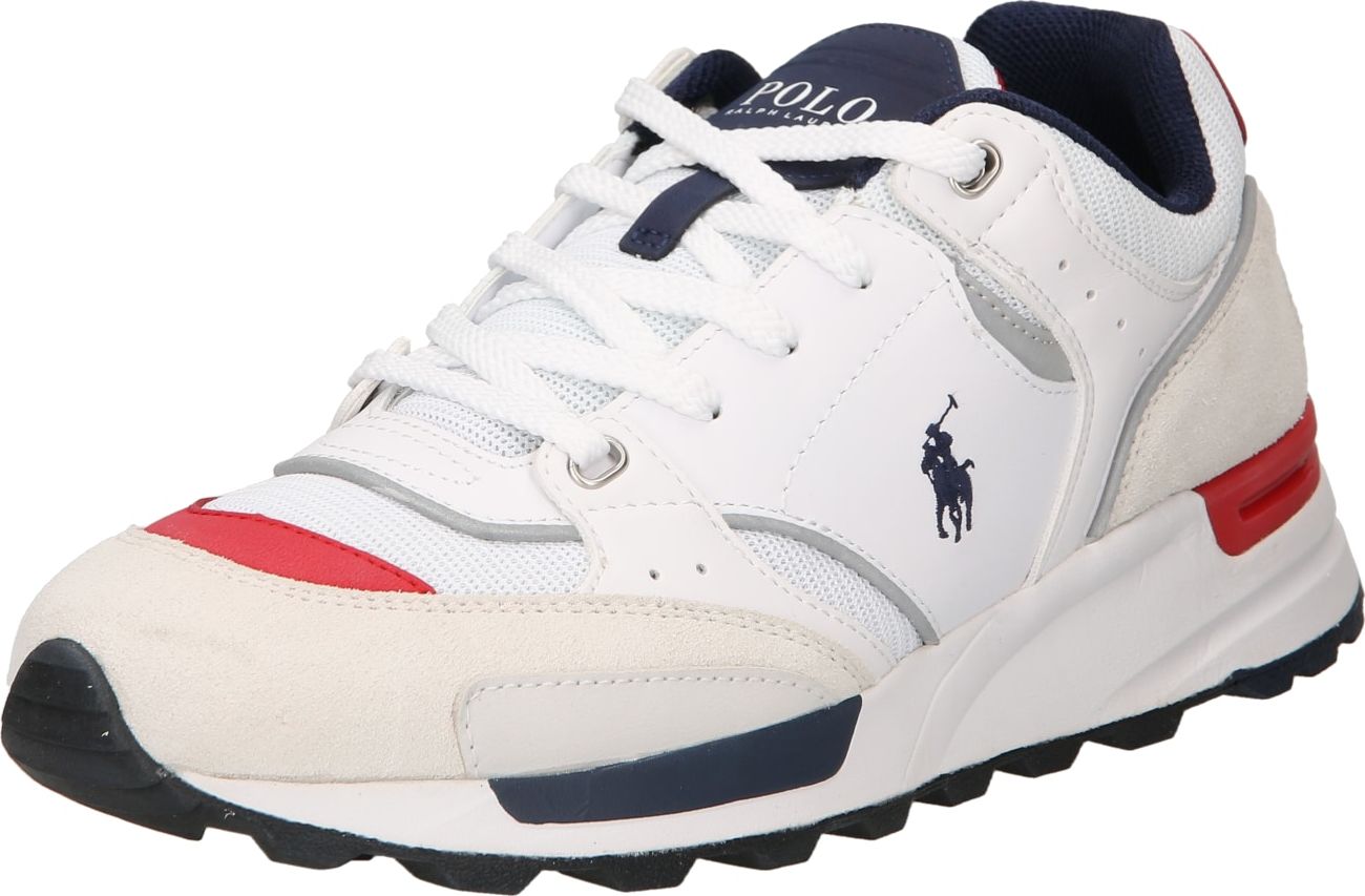 Polo Ralph Lauren Tenisky 'TRACKSTR 200-SNEAKERS-LOW TOP' námořnická modř / červená / bílá