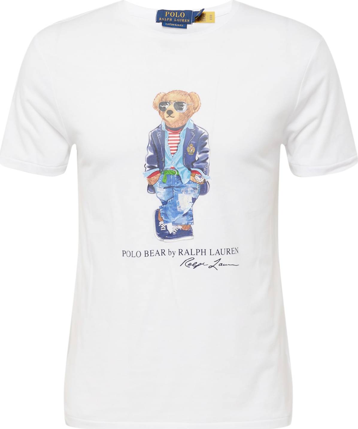 Polo Ralph Lauren Tričko béžová / tmavě modrá / červená / bílá