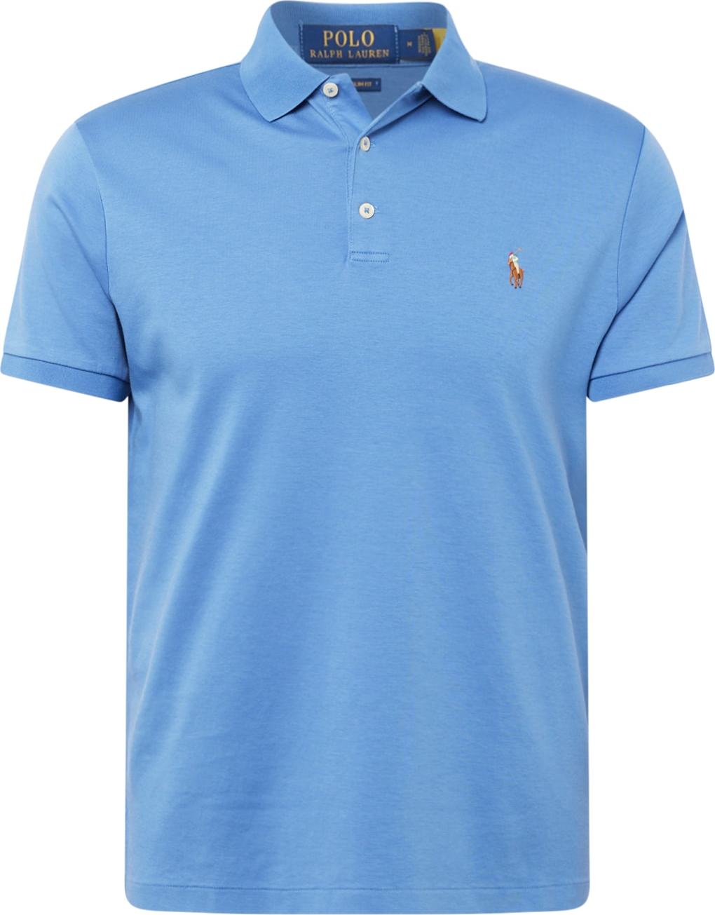 Polo Ralph Lauren Tričko světlemodrá / hnědá