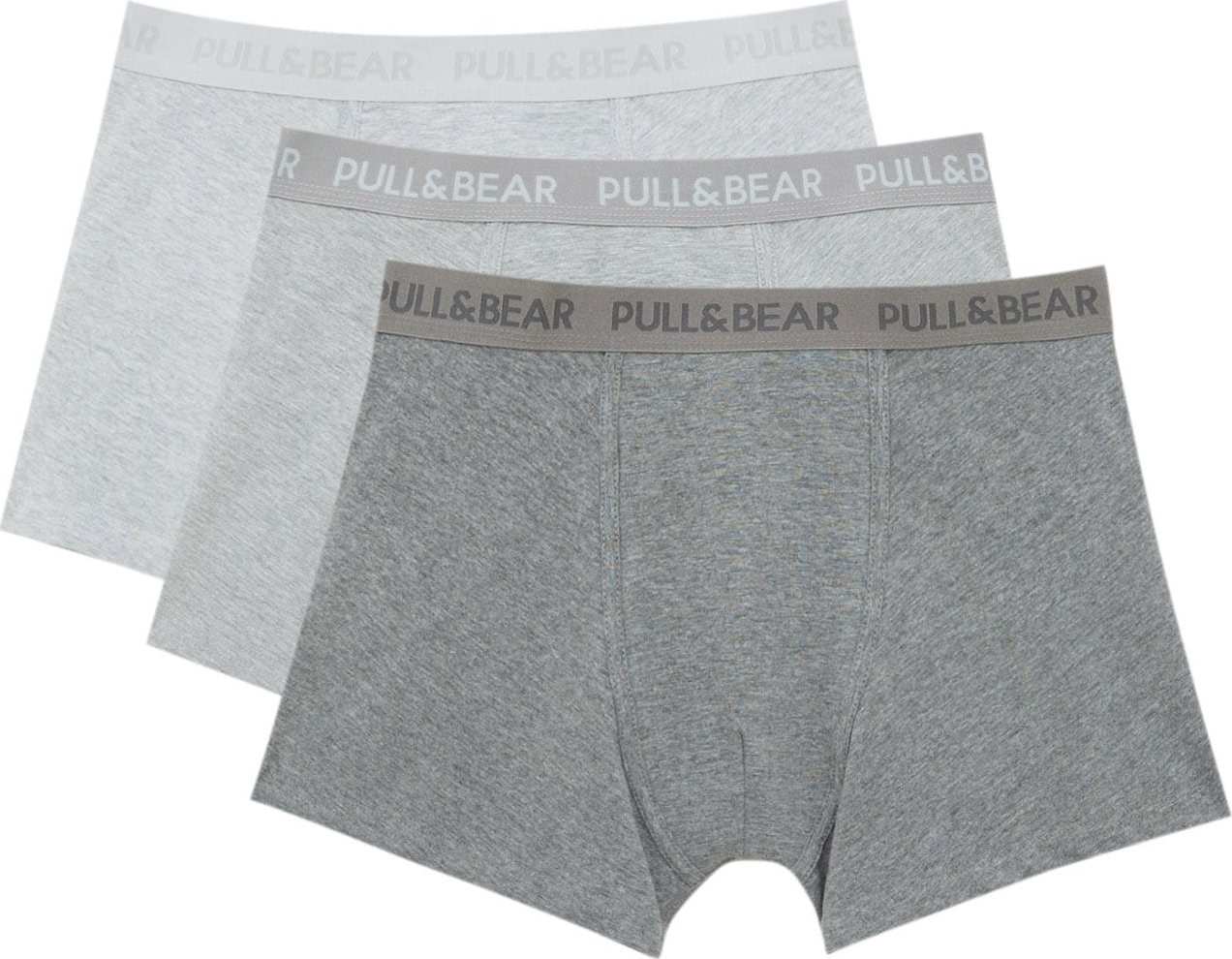 Pull&Bear Boxerky šedá / antracitová / světle šedá / tmavě šedá