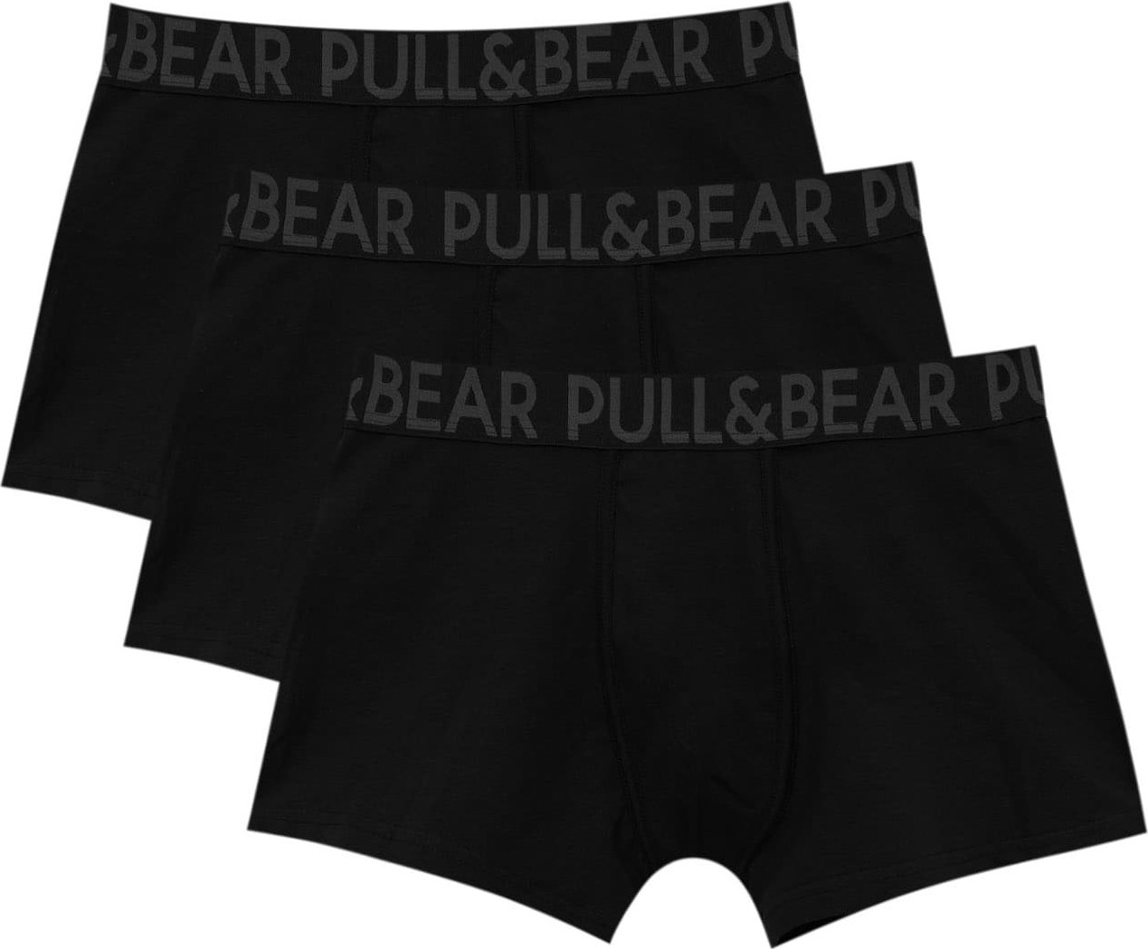 Pull&Bear Boxerky tmavě šedá / černá