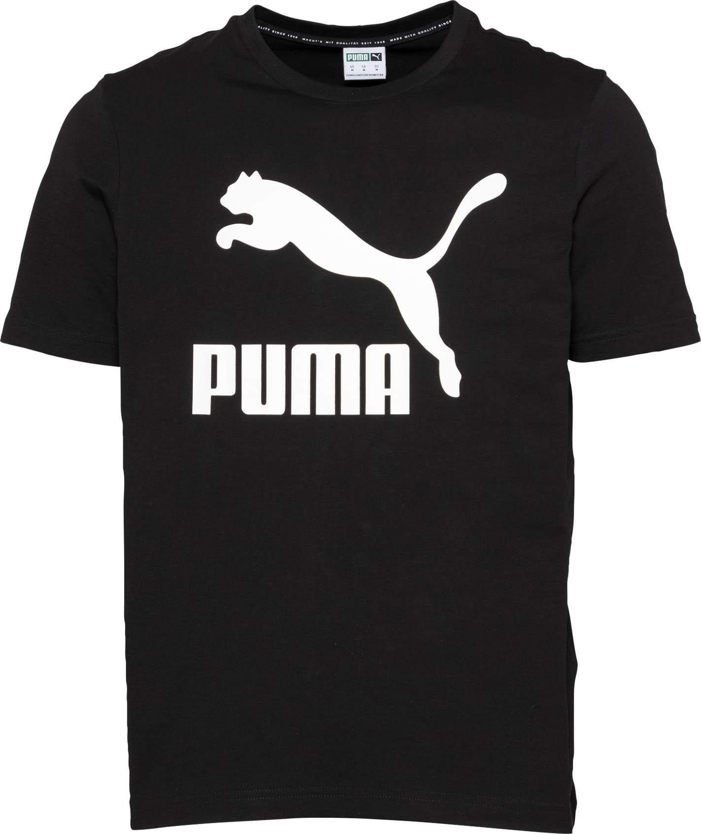 PUMA Tričko černá / bílá