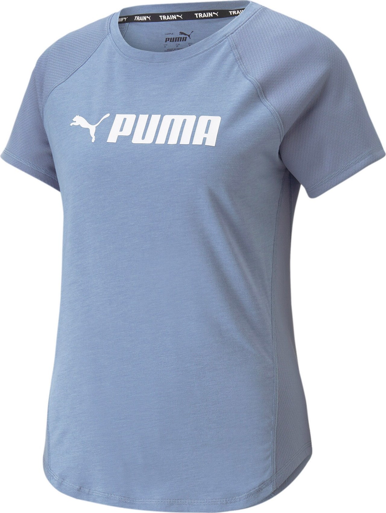 PUMA Funkční tričko kouřově modrá / bílá