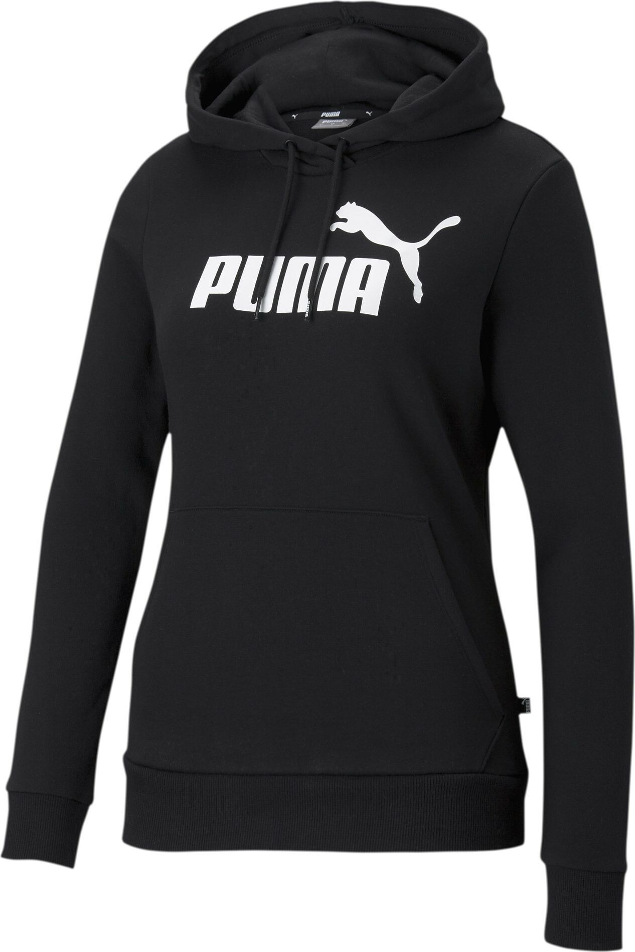 PUMA Sportovní mikina černá / bílá