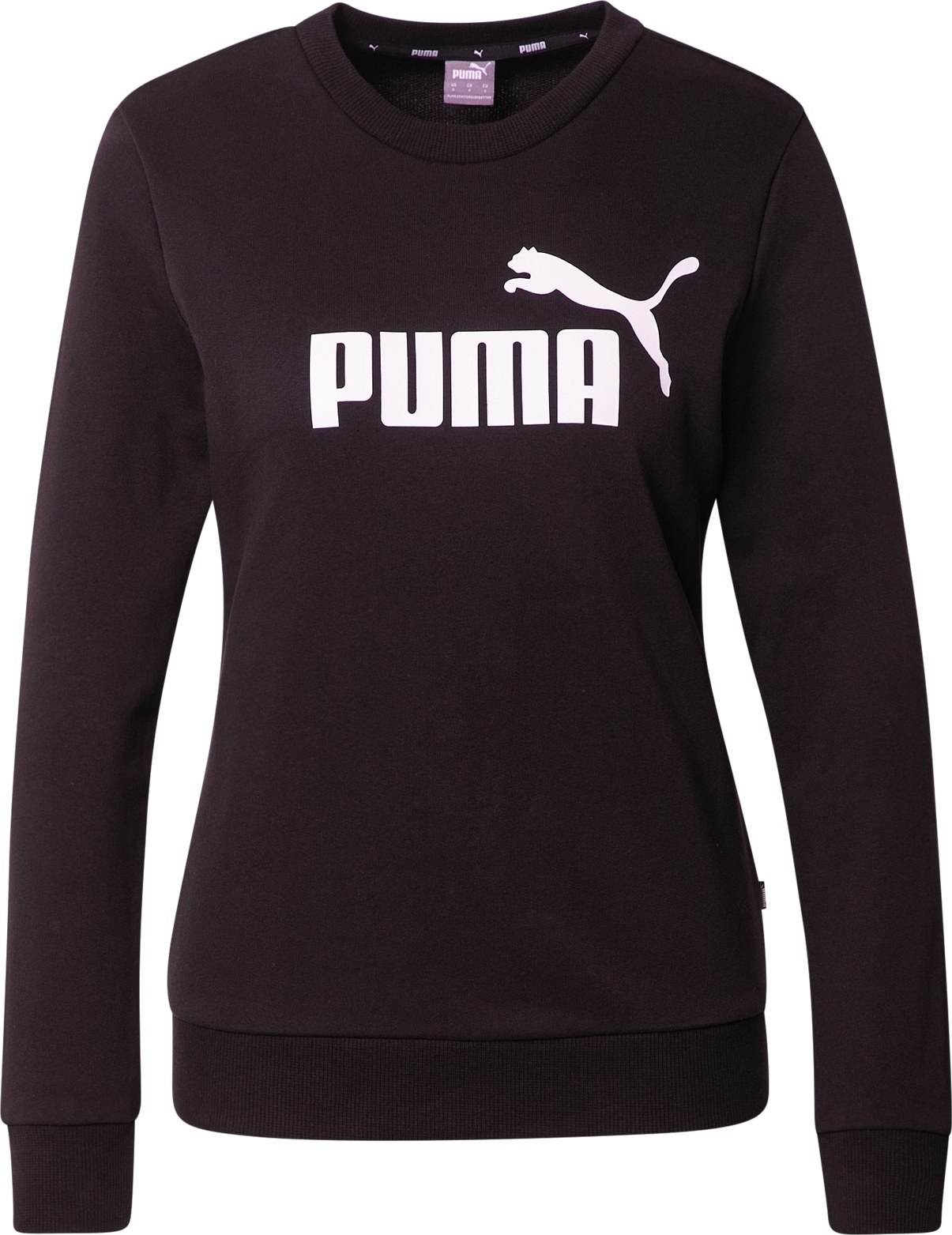 PUMA Sportovní mikina černá / bílá