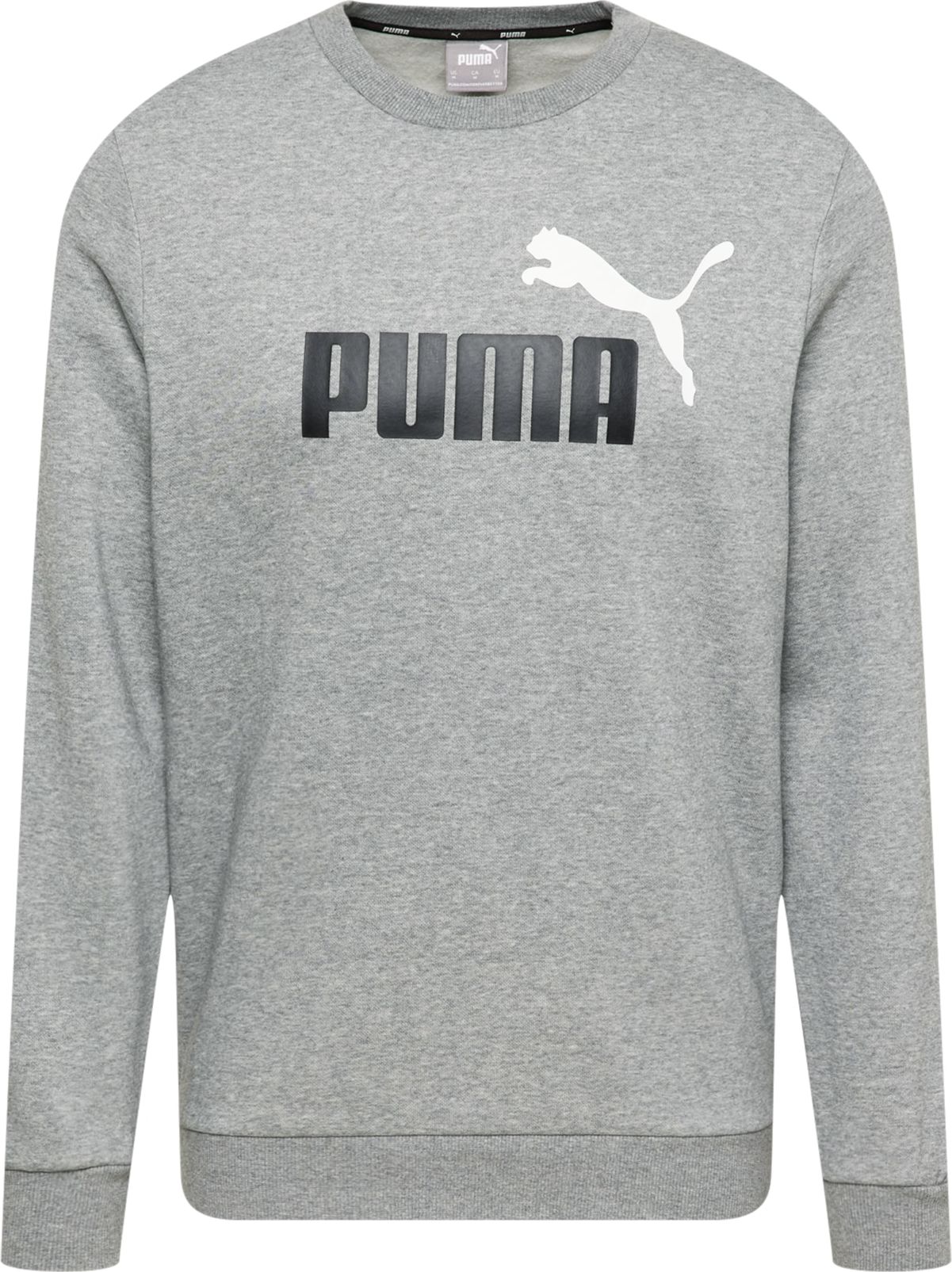 PUMA Sportovní mikina šedý melír / černá / bílá