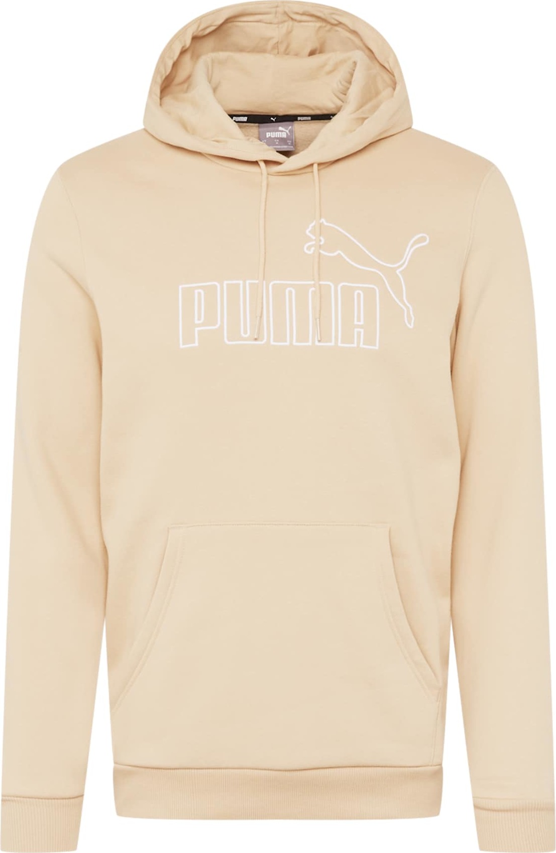 PUMA Sportovní mikina světle béžová / bílá