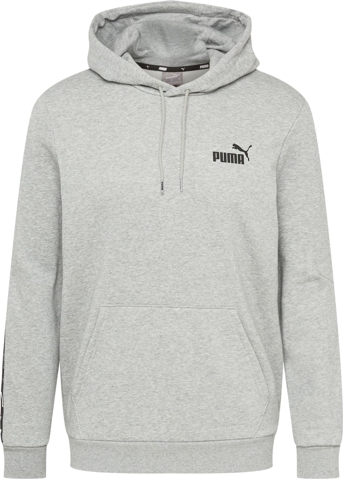 PUMA Sportovní mikina světle šedá / černá / bílá