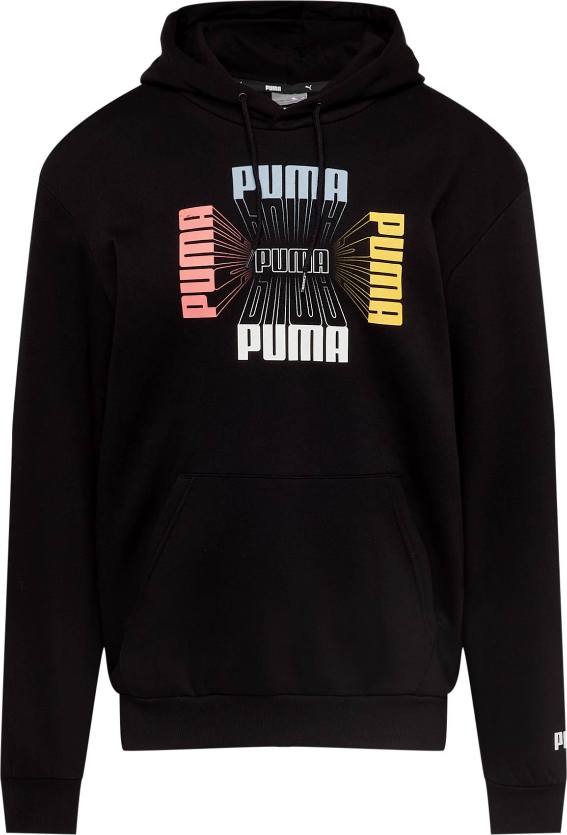 PUMA Sportovní mikina světlemodrá / žlutá / černá / bílá