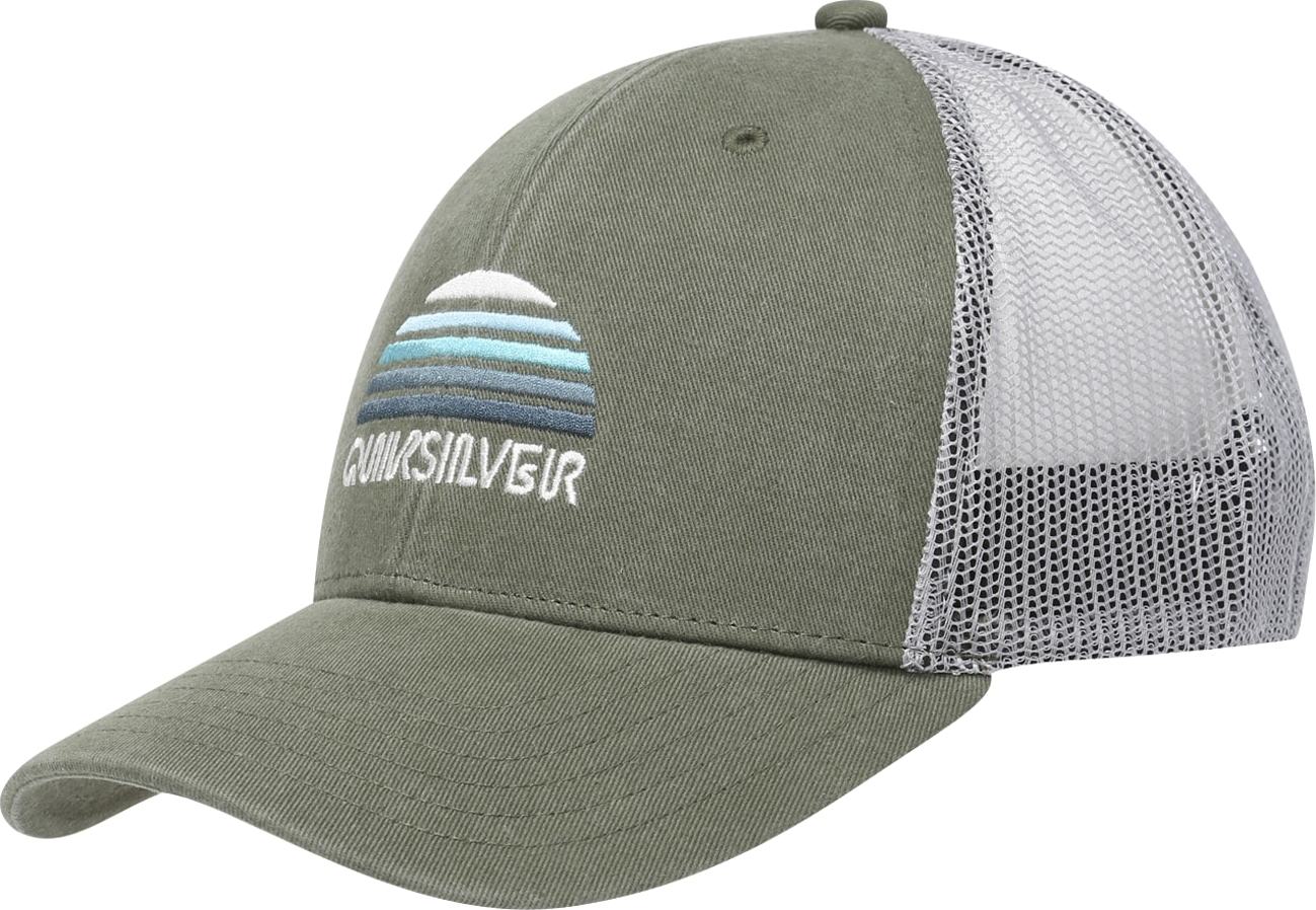 QUIKSILVER Sportovní kšiltovka aqua modrá / tmavě modrá / khaki / bílá