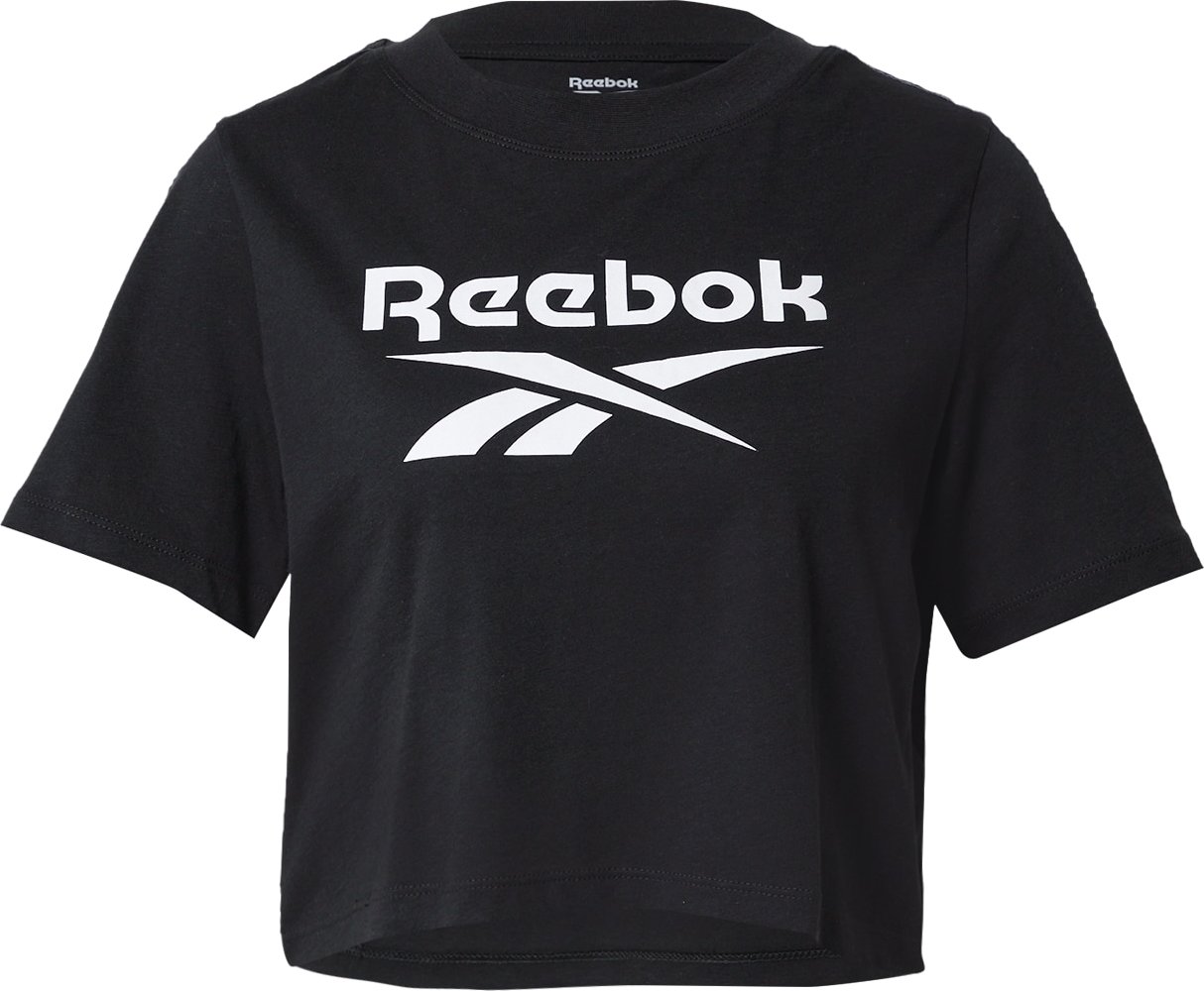 Reebok Sport Funkční tričko černá / bílá