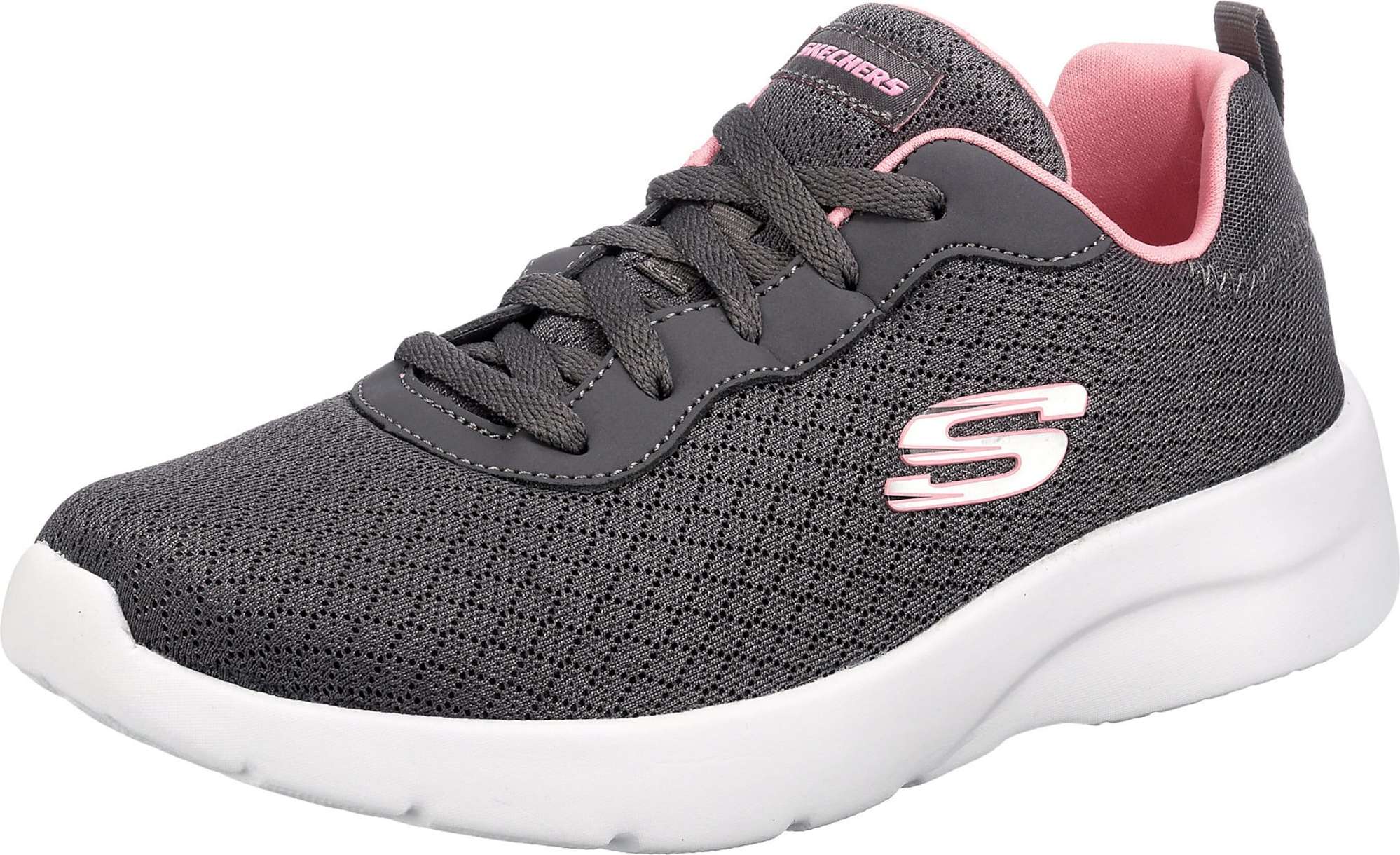 SKECHERS Tenisky 'Dynamight' tmavě šedá / pastelově růžová