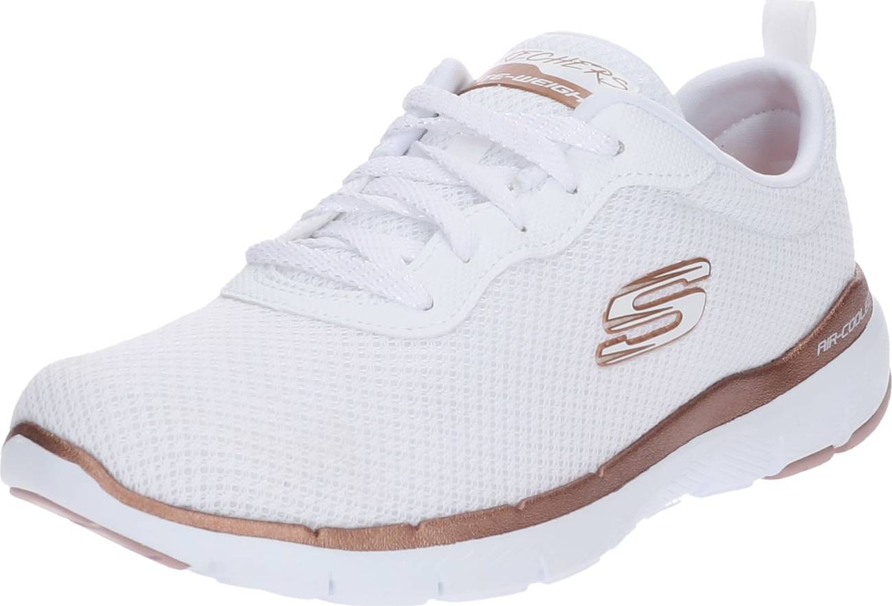 SKECHERS Tenisky 'Flex Appeal 3.0' bronzová / bílá