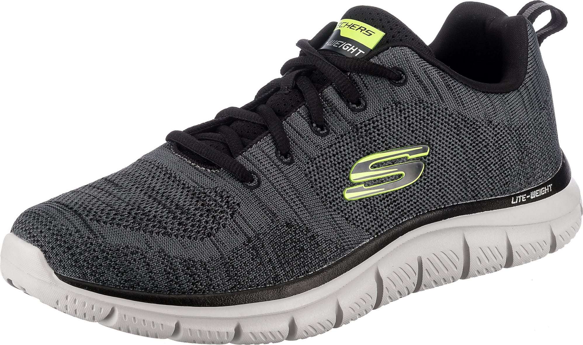 SKECHERS Tenisky 'Track' antracitová / svítivě zelená