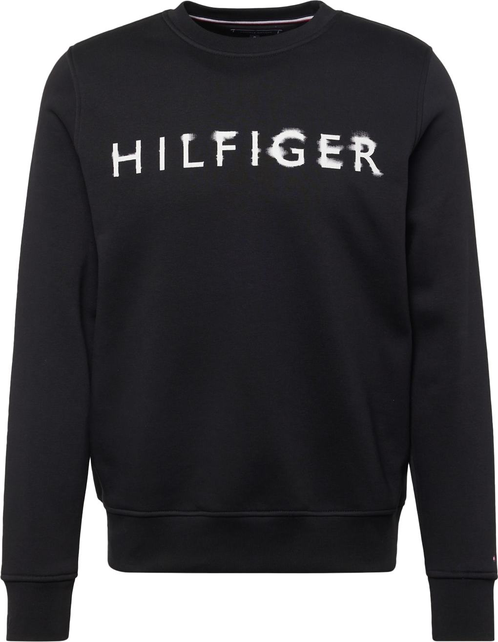 TOMMY HILFIGER Mikina černá / bílá