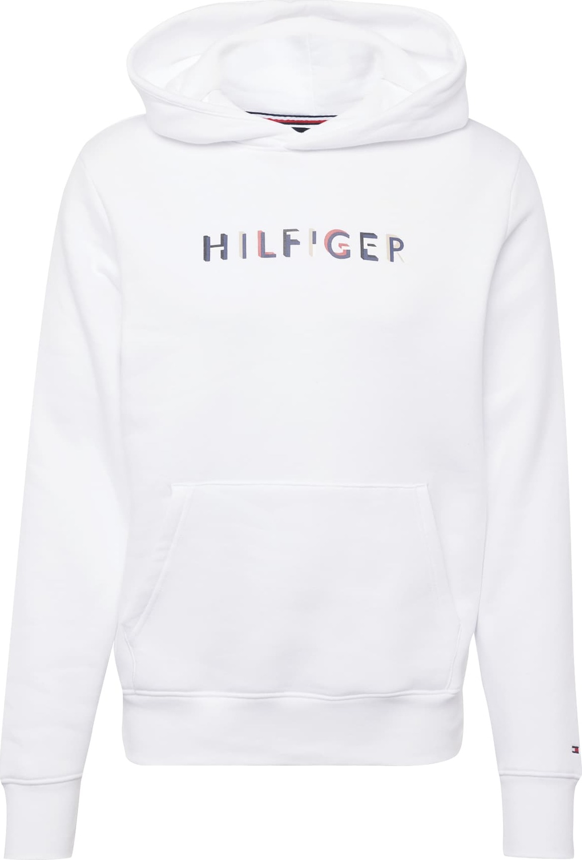 TOMMY HILFIGER Mikina marine modrá / červená / pastelově červená / bílá