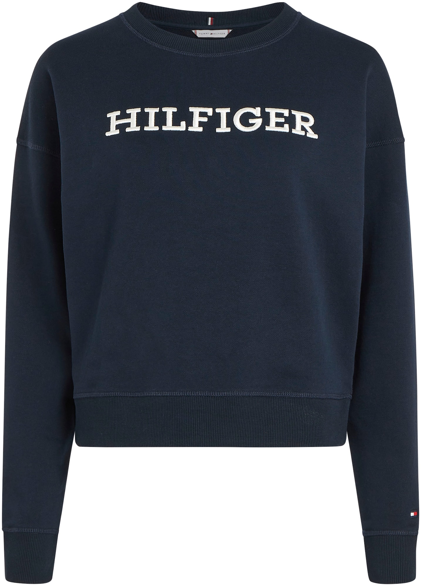 TOMMY HILFIGER Mikina námořnická modř / bílá