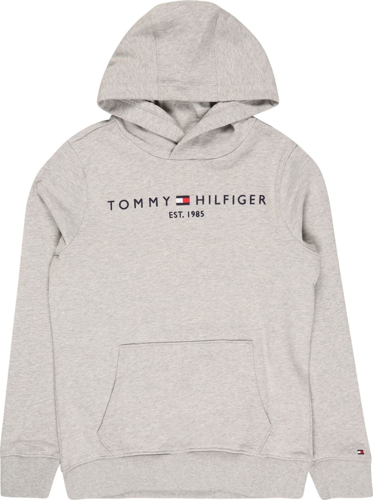 TOMMY HILFIGER Mikina noční modrá / šedý melír / světle červená / bílá