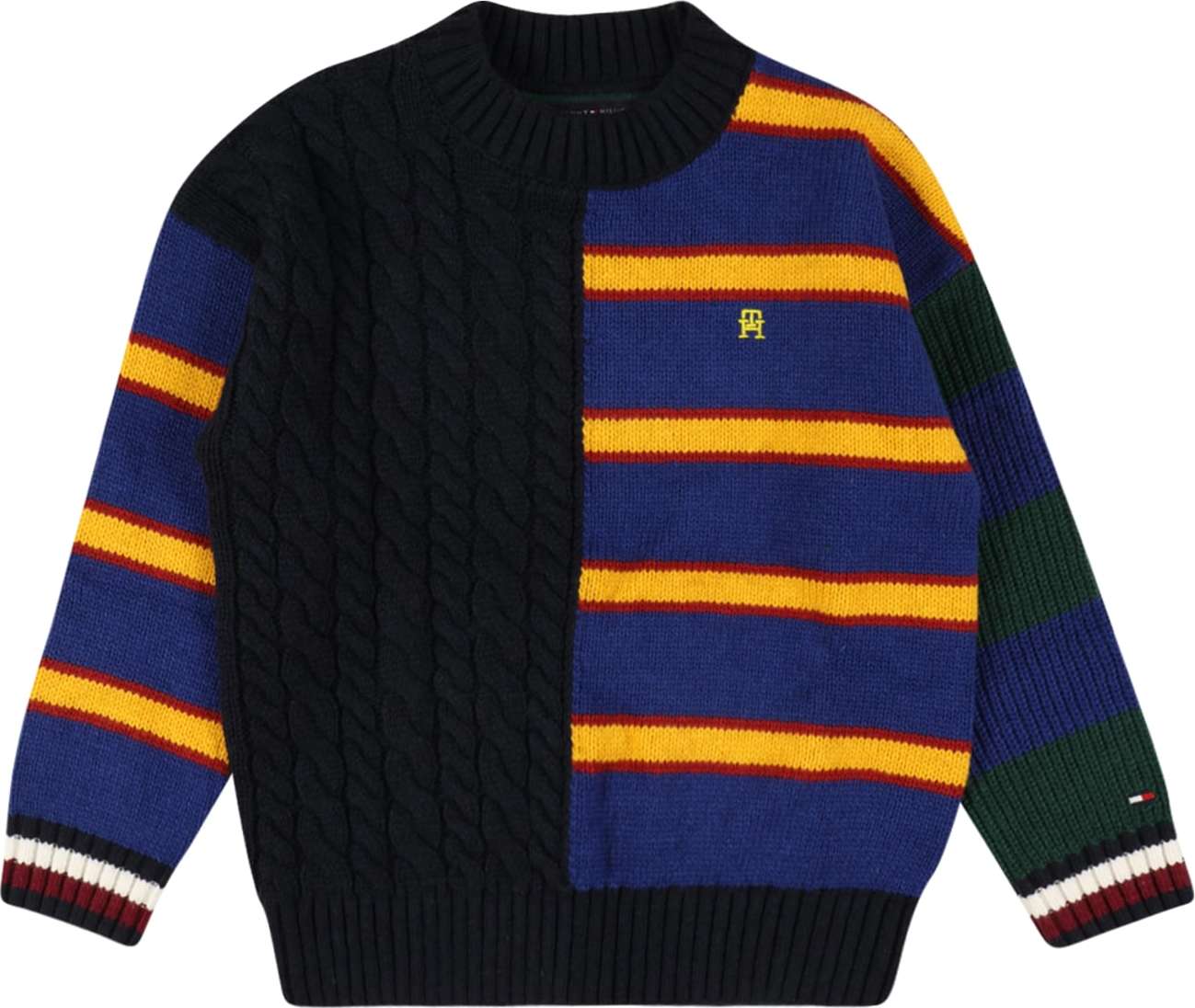 TOMMY HILFIGER Svetr tmavě modrá / žlutá / červená / černá