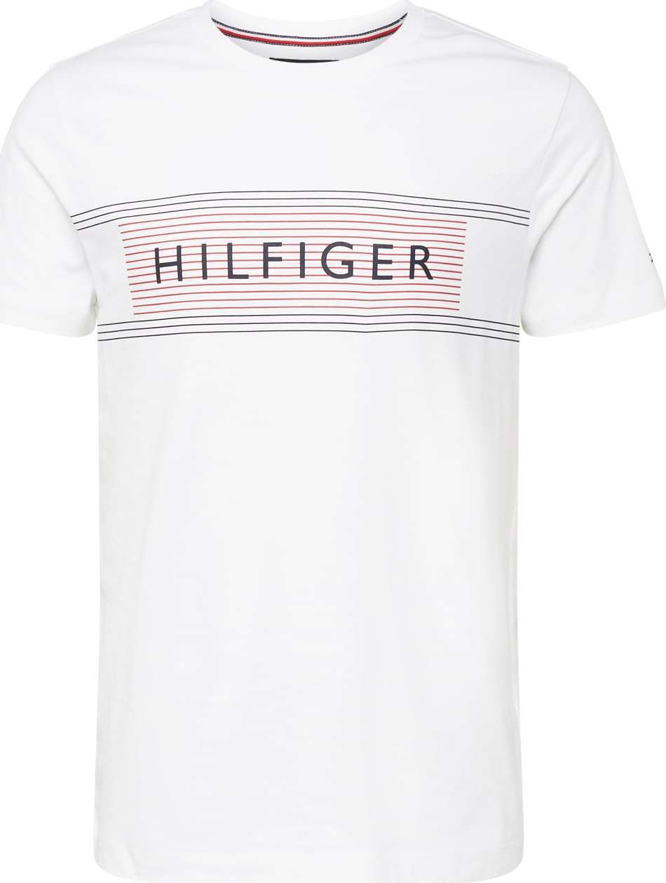 TOMMY HILFIGER Tričko námořnická modř / červená / bílá