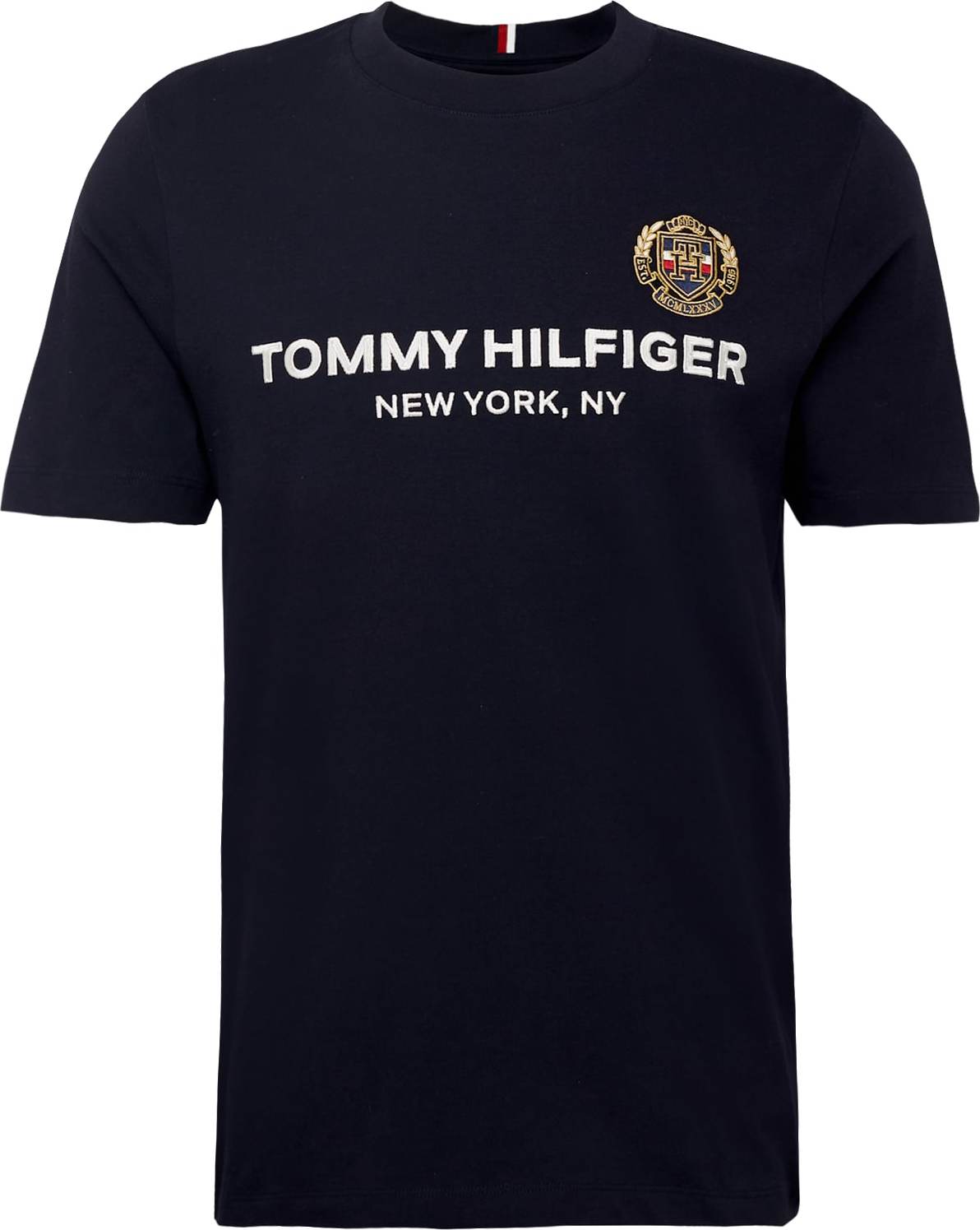 TOMMY HILFIGER Tričko tmavě modrá / bílá