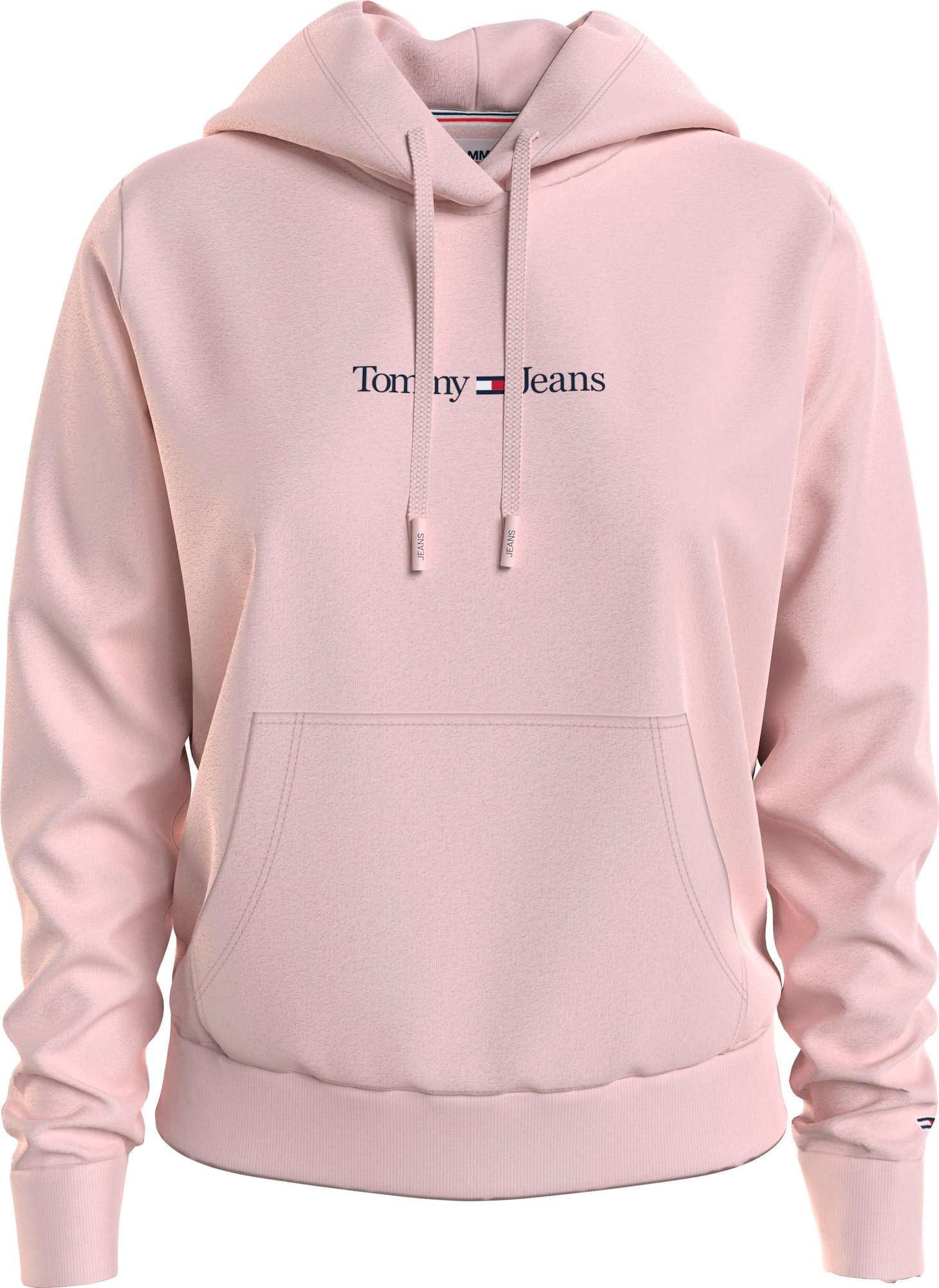 Tommy Jeans Mikina marine modrá / růžová / tmavě červená / bílá