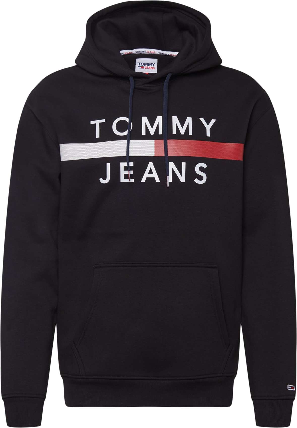 Tommy Jeans Mikina modrá / červená / černá / bílá