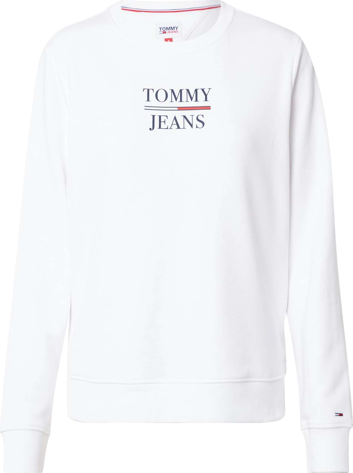 Tommy Jeans Mikina námořnická modř / ohnivá červená / bílá