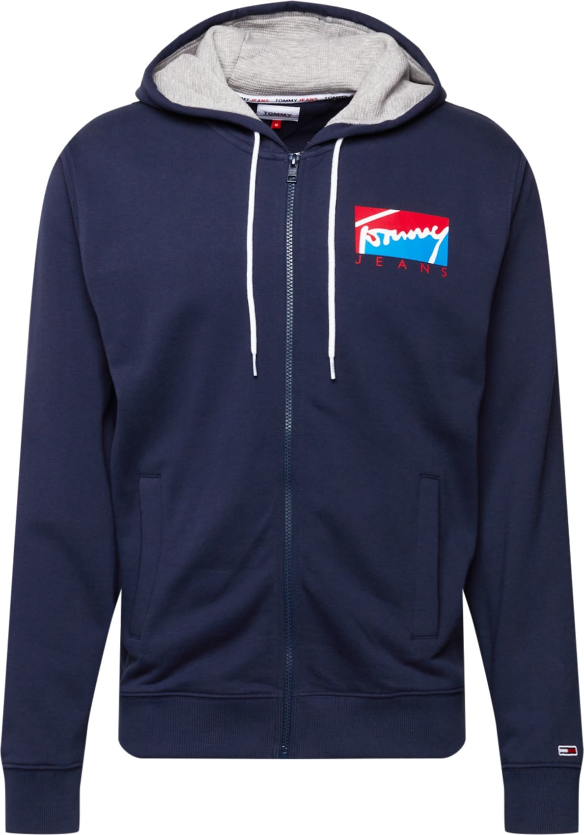 Tommy Jeans Mikina námořnická modř / světlemodrá / červená / bílá